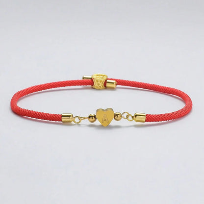 Pulsera Hilo con Iniciales Doradas