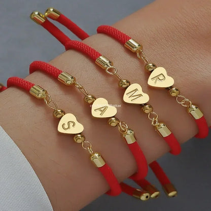 Pulsera Hilo con Iniciales Doradas