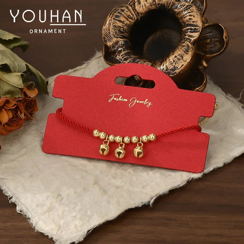 Pulsera Hilo Rojo Campanitas