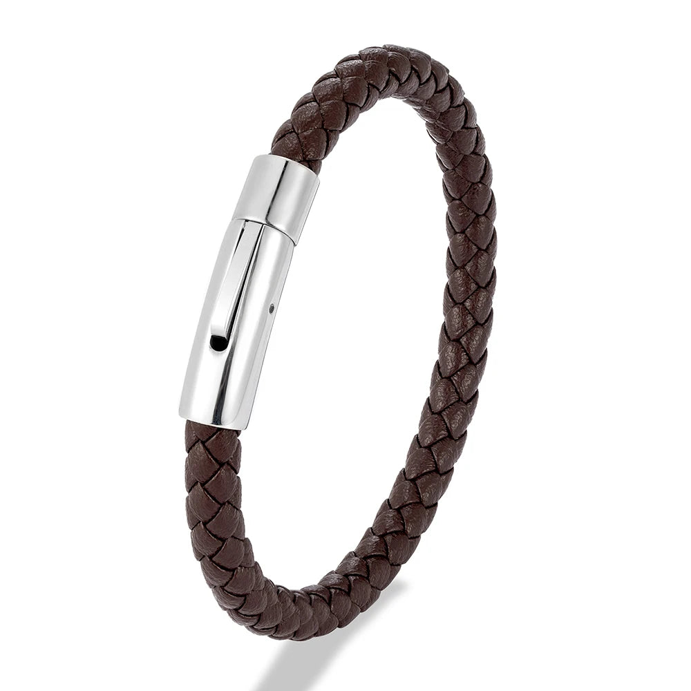 Brazalete Cuero Trenzado