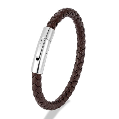 Brazalete Cuero Trenzado