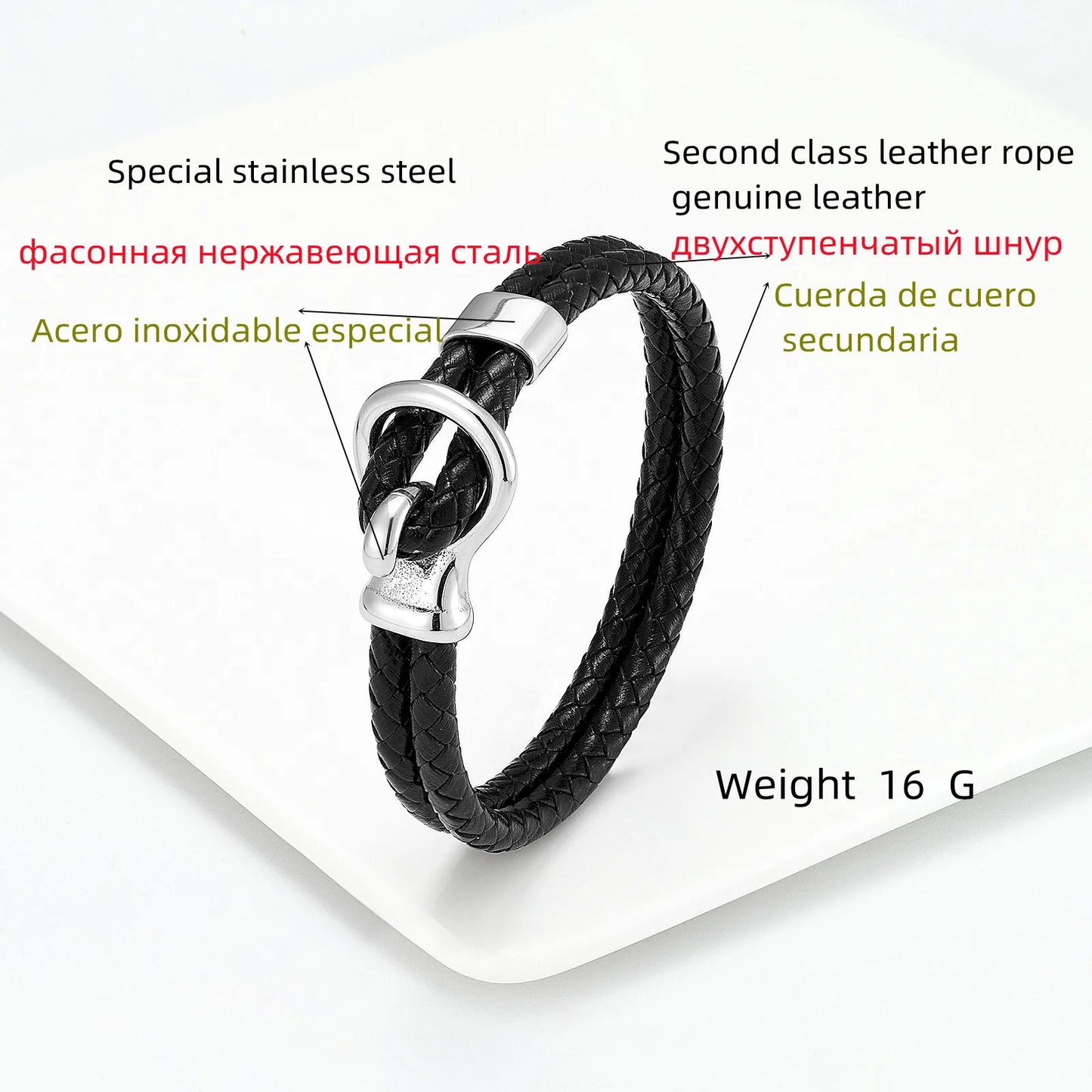 Pulsera Cuero Hombre