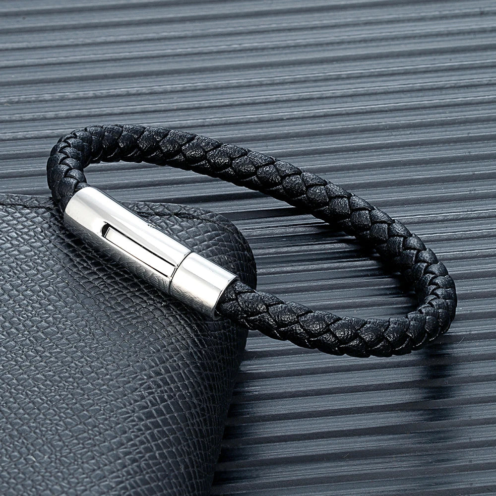 Brazalete Cuero Trenzado