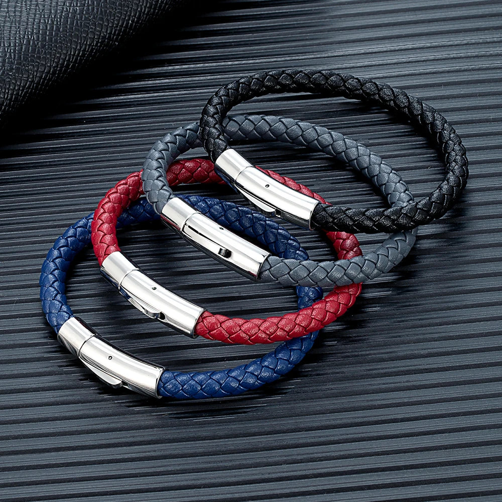 Brazalete Cuero Trenzado