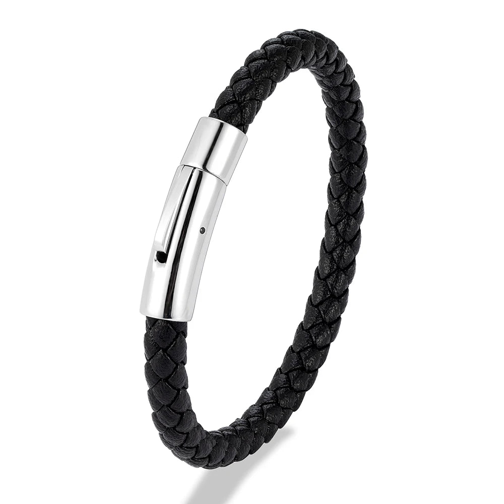 Brazalete Cuero Trenzado