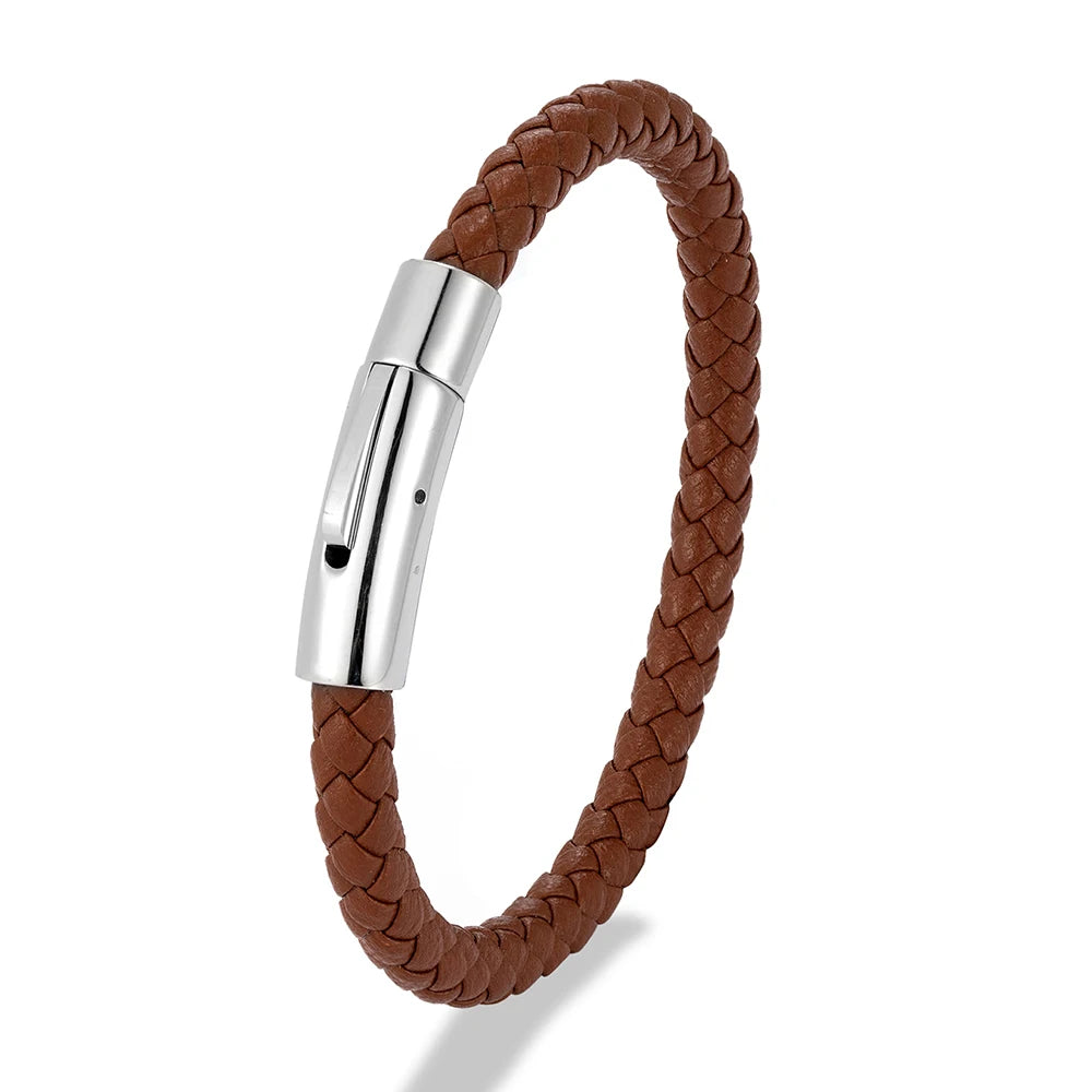 Brazalete Cuero Trenzado