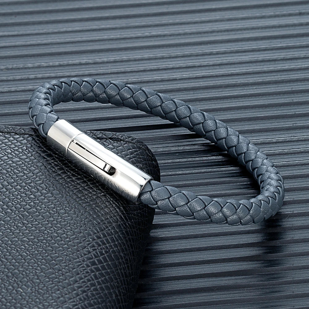 Brazalete Cuero Trenzado