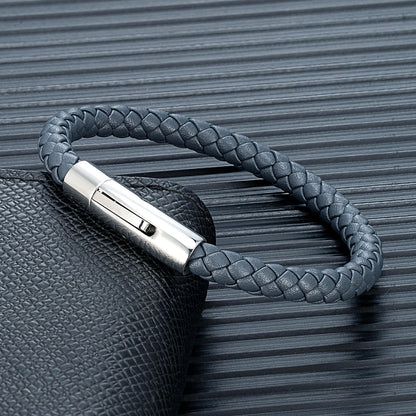 Brazalete Cuero Trenzado