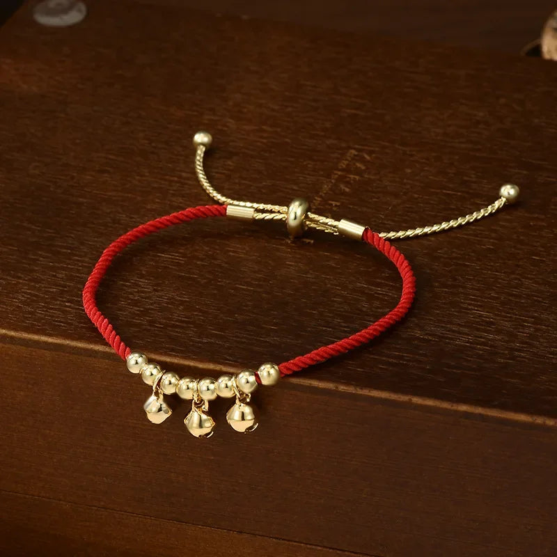 Pulsera Hilo Rojo Campanitas
