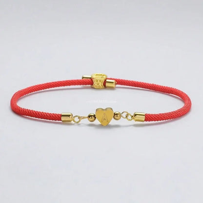 Pulsera Hilo con Iniciales Doradas