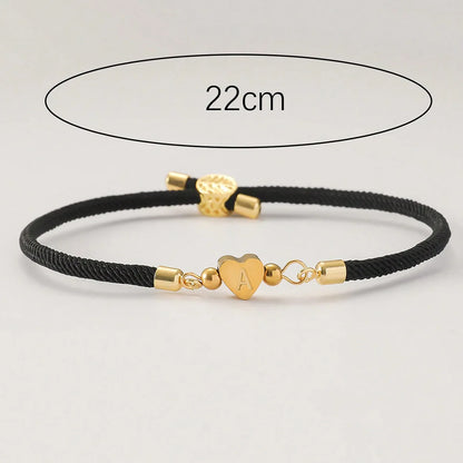 Pulsera Hilo con Iniciales Doradas