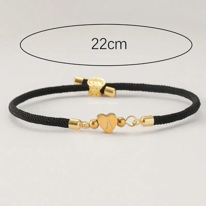 Pulsera Hilo con Iniciales Doradas